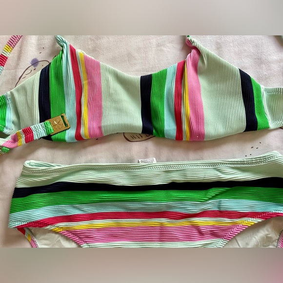 TRINA TURK swim wear bikini multi colored size 12 size 14, green pink blue - Picture 2 of 8